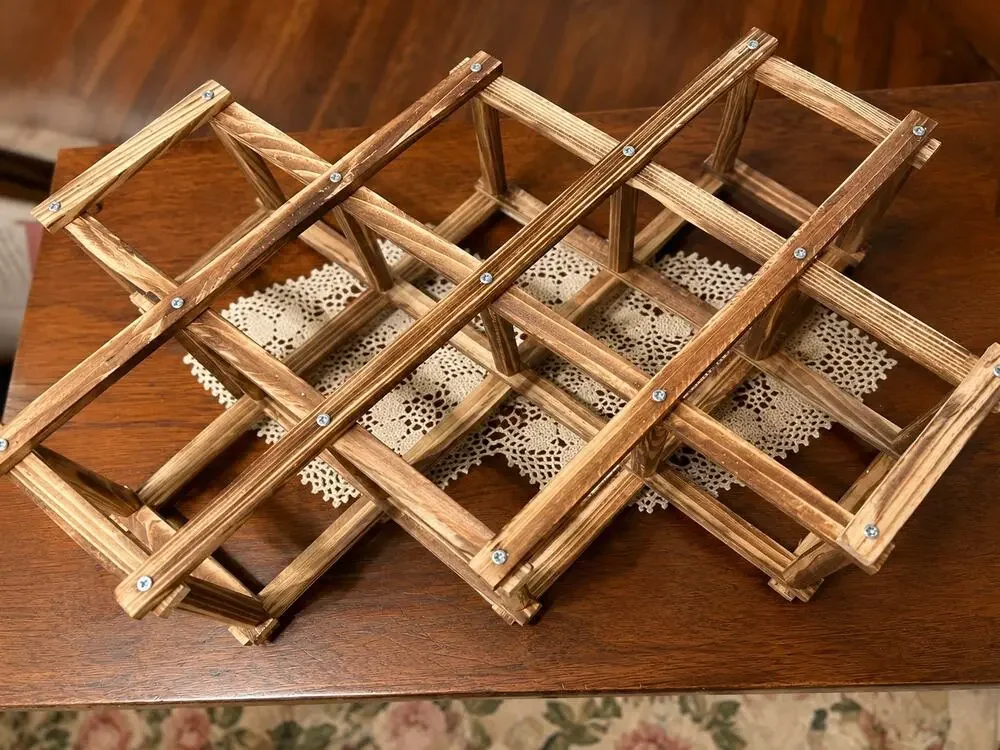 Solid Wood Wine/Rolling Pin Rack